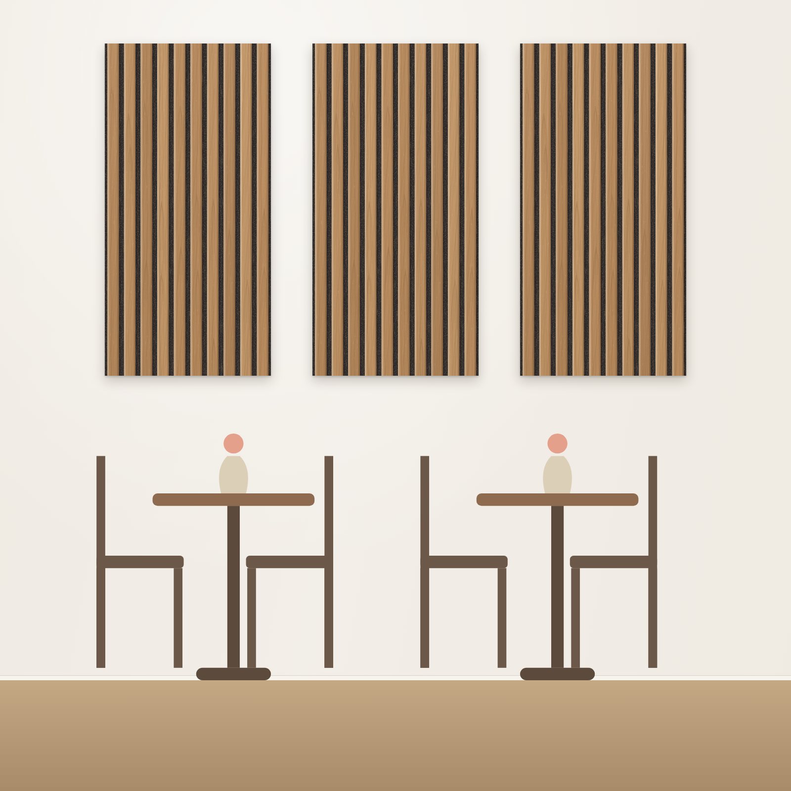 Warm Oak Slats Acoustic Panel - Acoustic Panels for Business