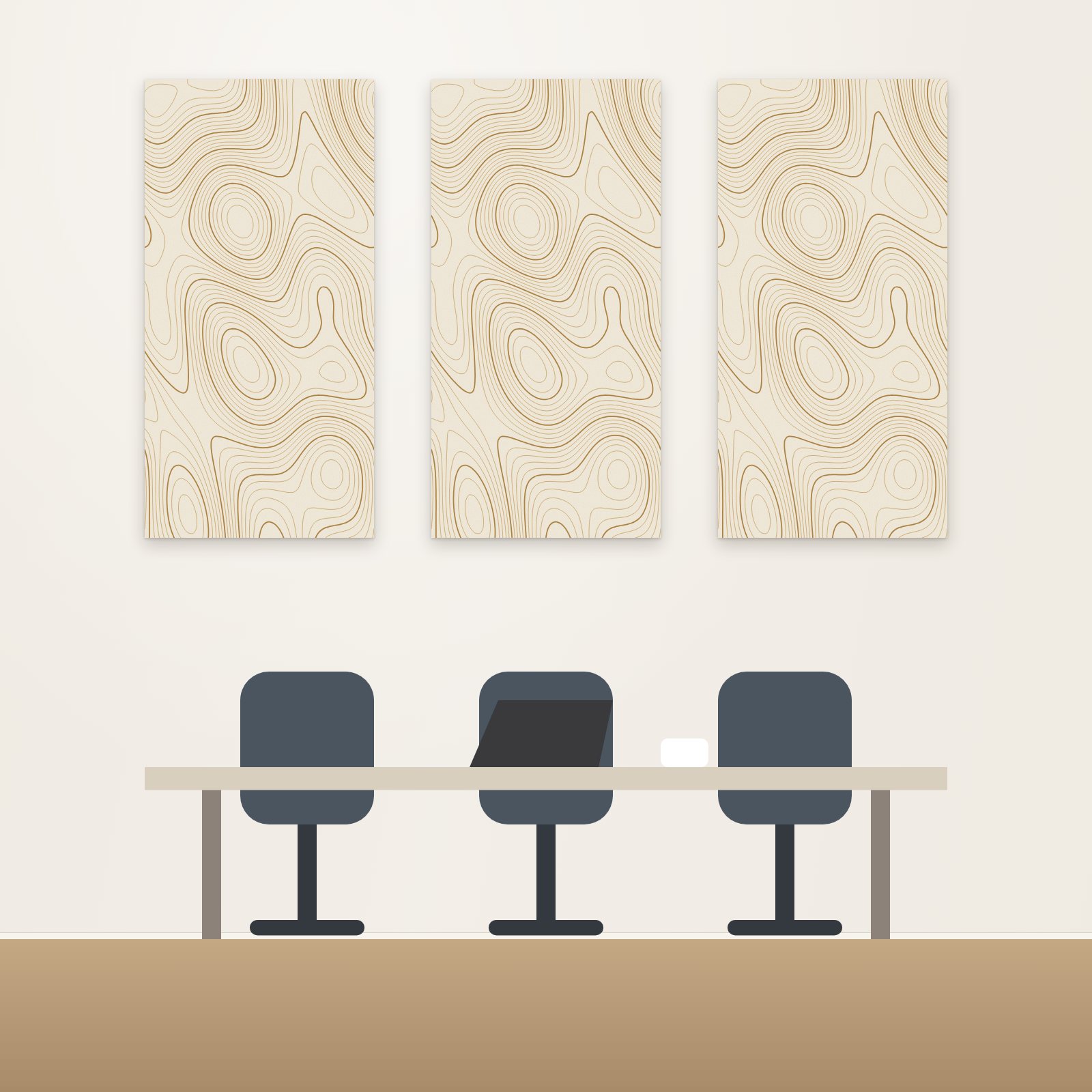 Topographic Lines Acoustic Panel - Acoustic Panels for Business