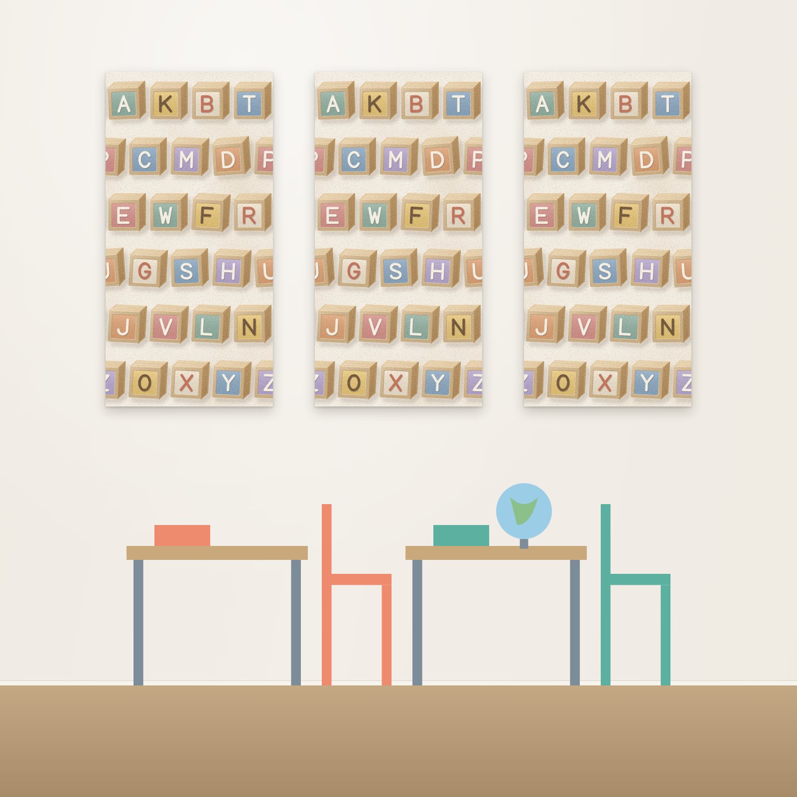 Alphabet Blocks Acoustic Panel - Acoustic Panels for Business