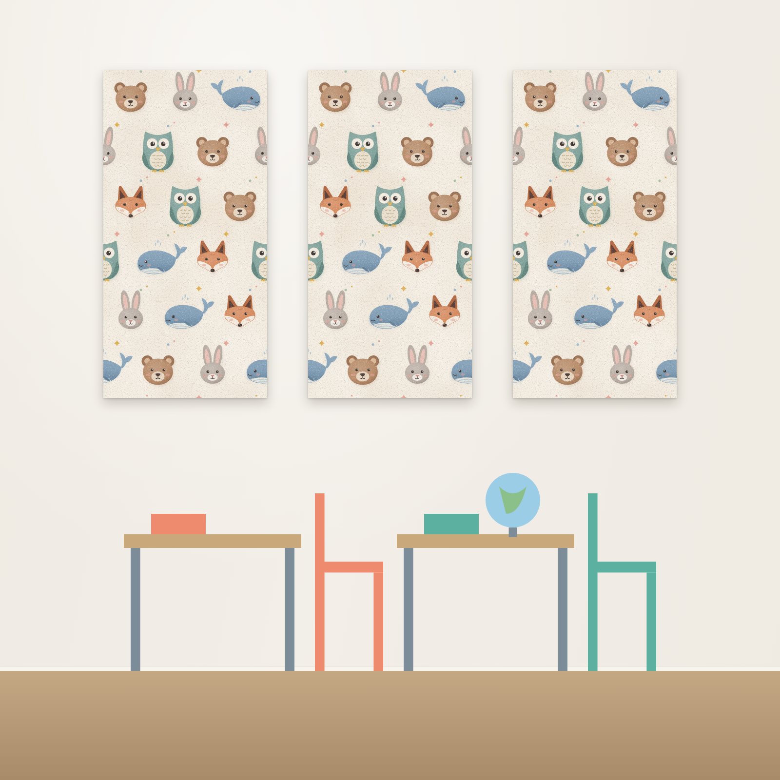 Animal Friends Acoustic Panel - Acoustic Panels for Business
