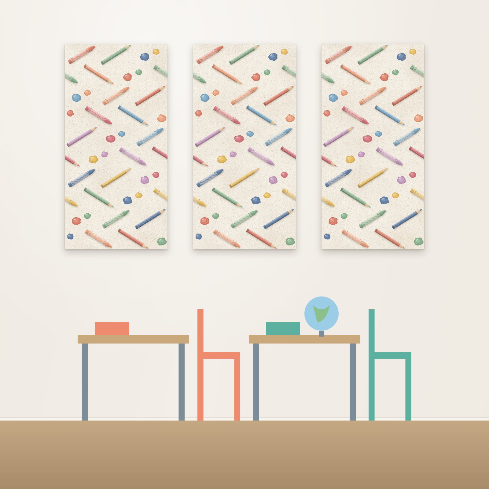 Crayons and Pencils Acoustic Panel - Acoustic Panels for Business
