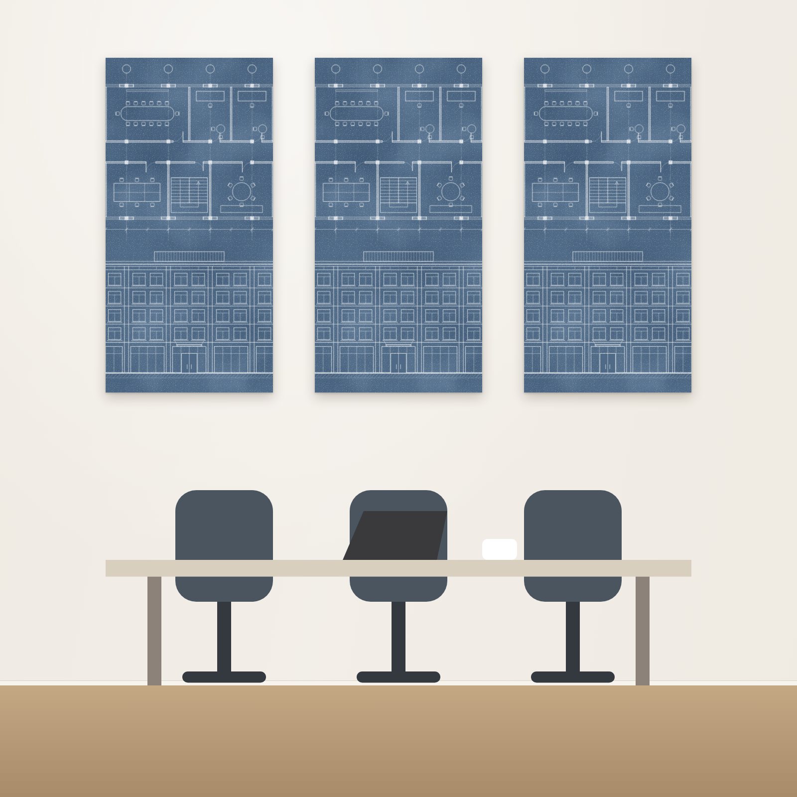 Blueprint Lines Acoustic Panel - Acoustic Panels for Business