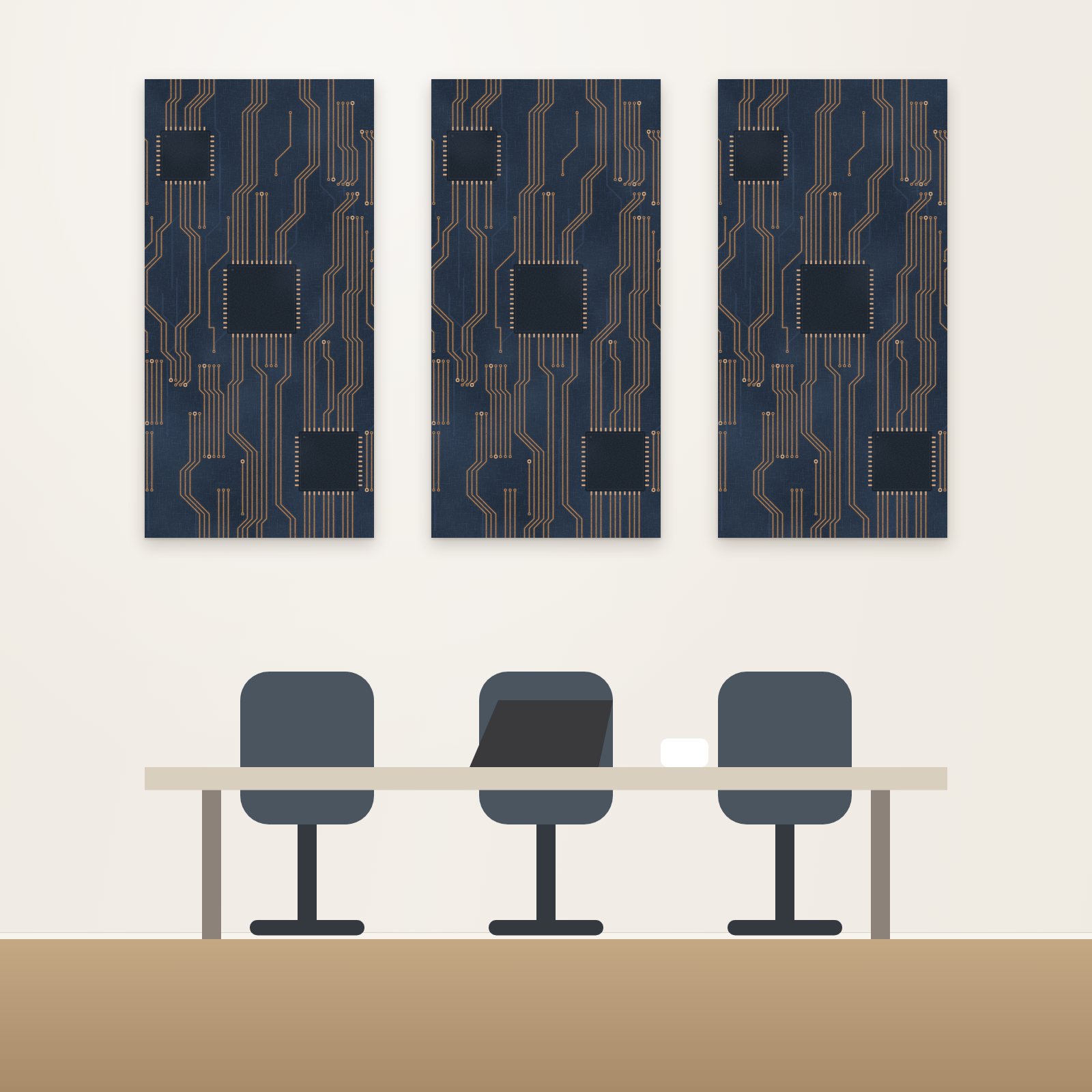Copper Circuit Acoustic Panel - Acoustic Panels for Business