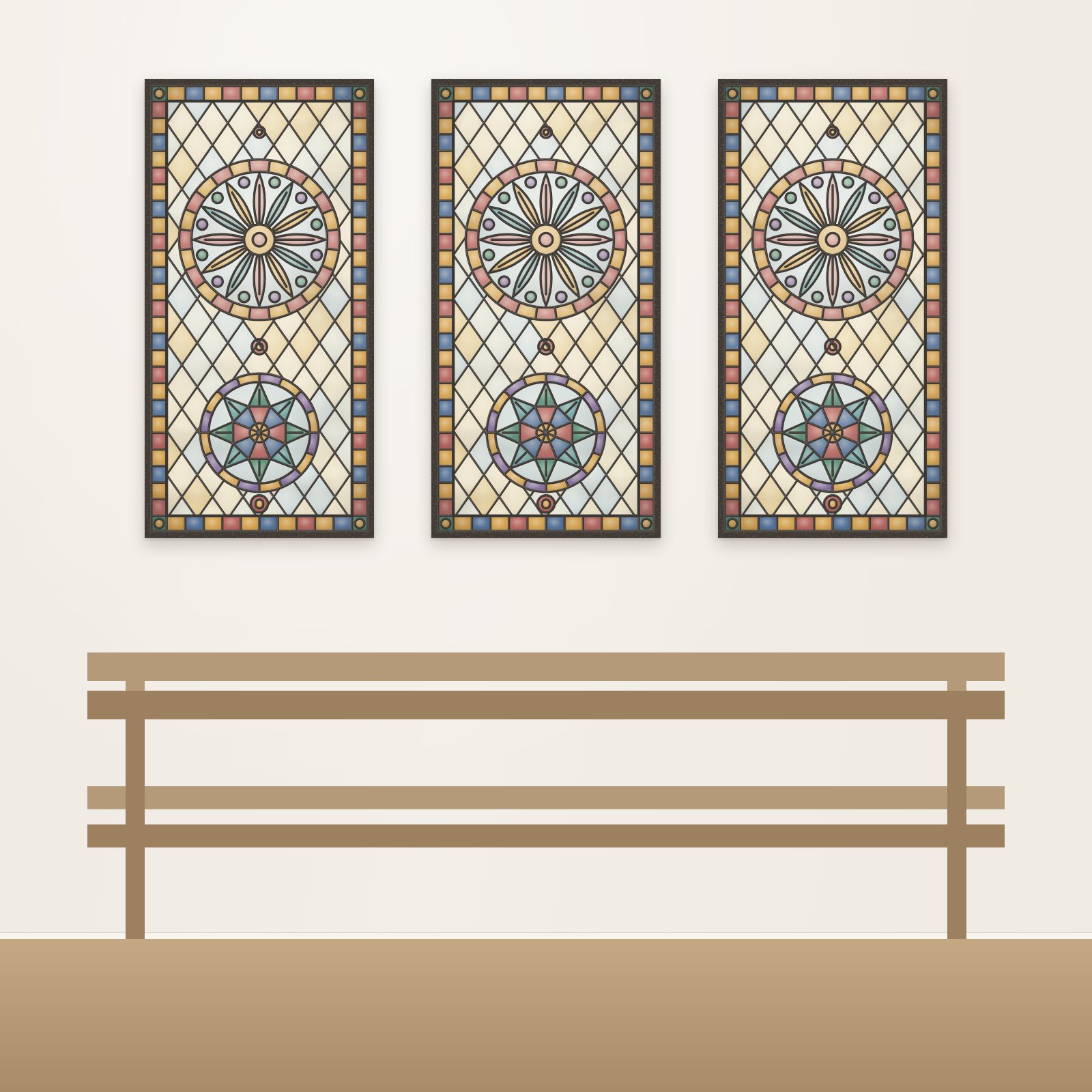Stained Glass Light Acoustic Panel - Acoustic Panels for Business