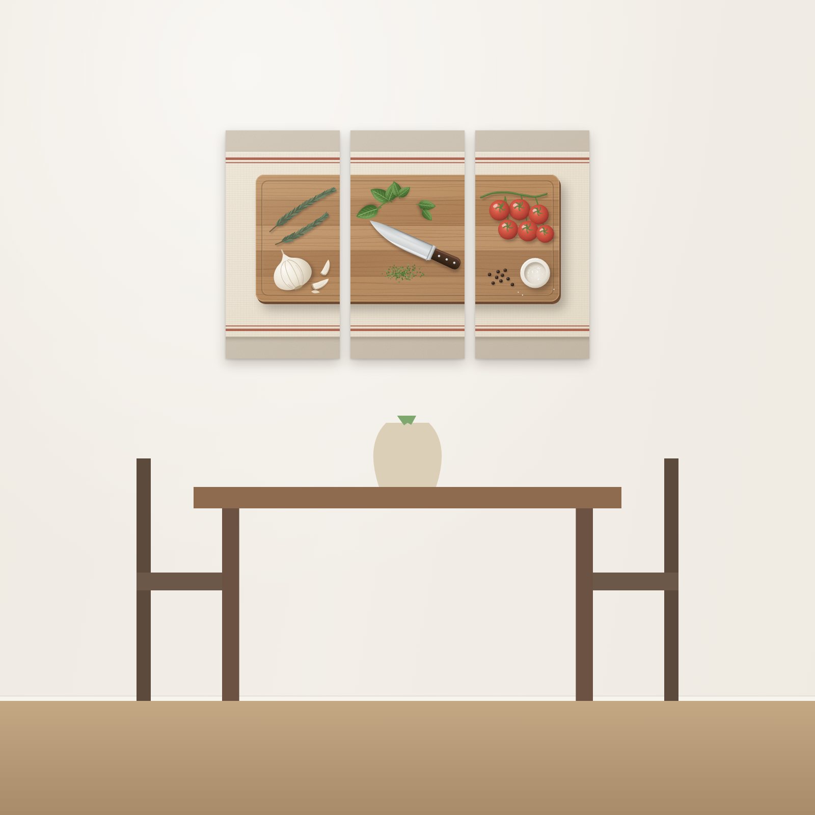 Chef's Board 3-Panel Acoustic Art Set - 3-Panel Acoustic Art Sets