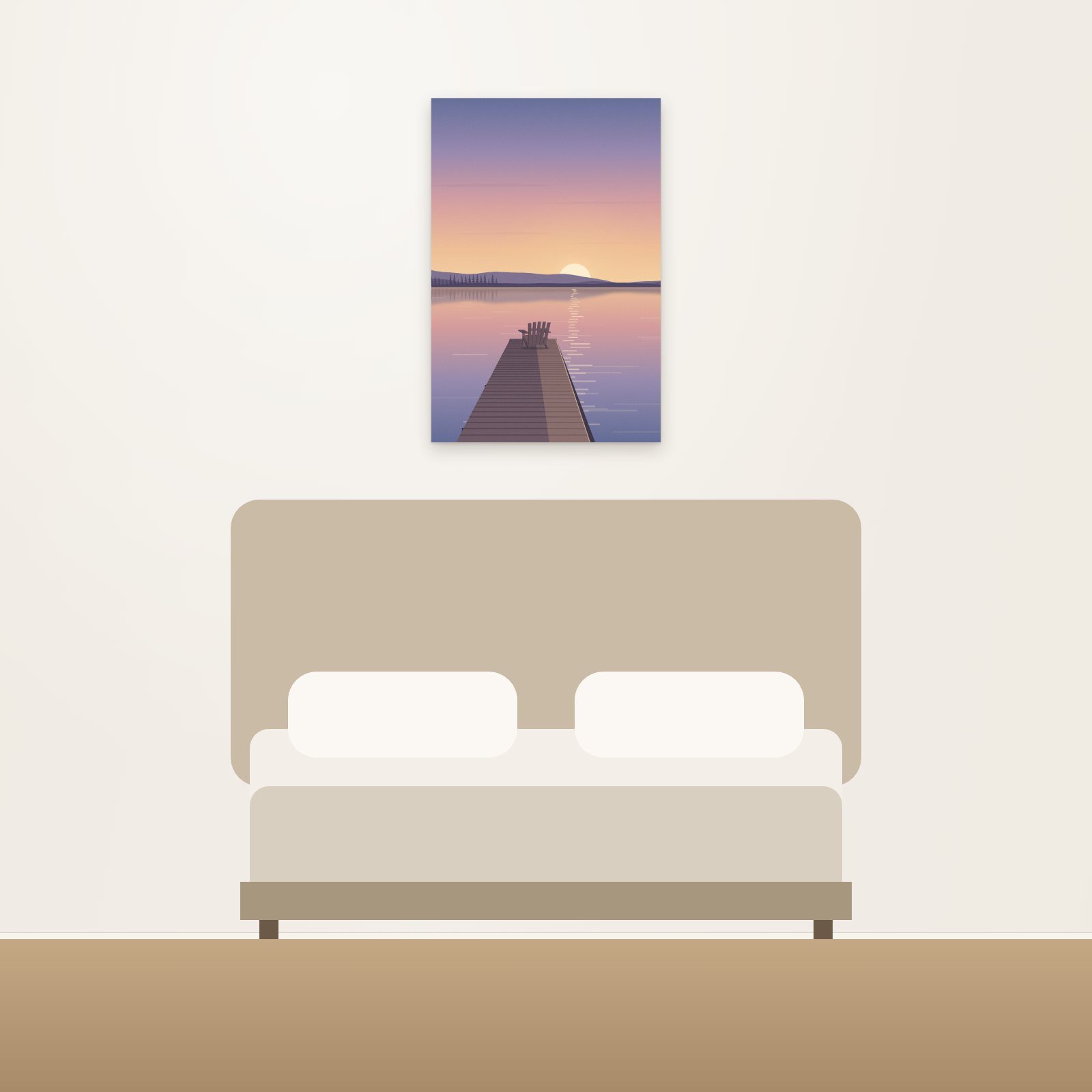 Dock at Dusk Acoustic Art Panel - Acoustic Art Panels