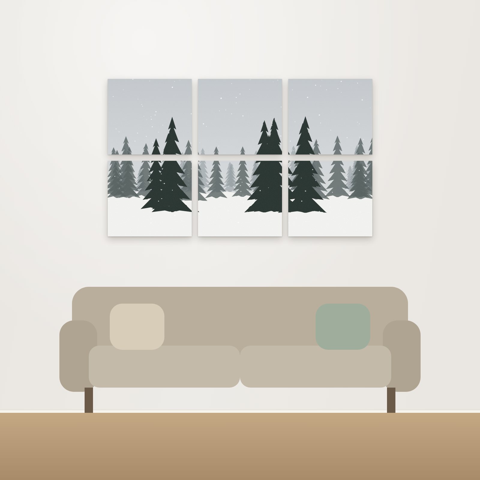 First Snow Acoustic Wall Mural - Acoustic Wall Murals