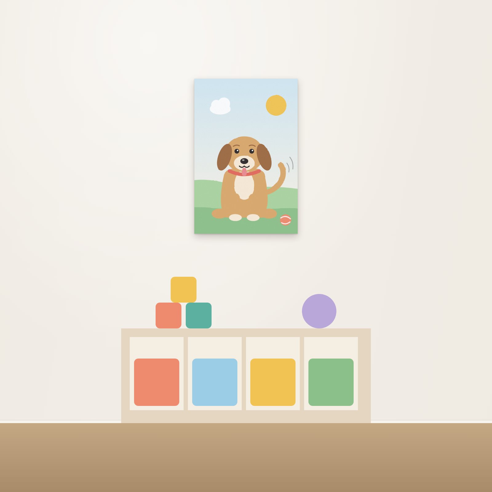 Happy Dog Acoustic Art Panel - Acoustic Art Panels