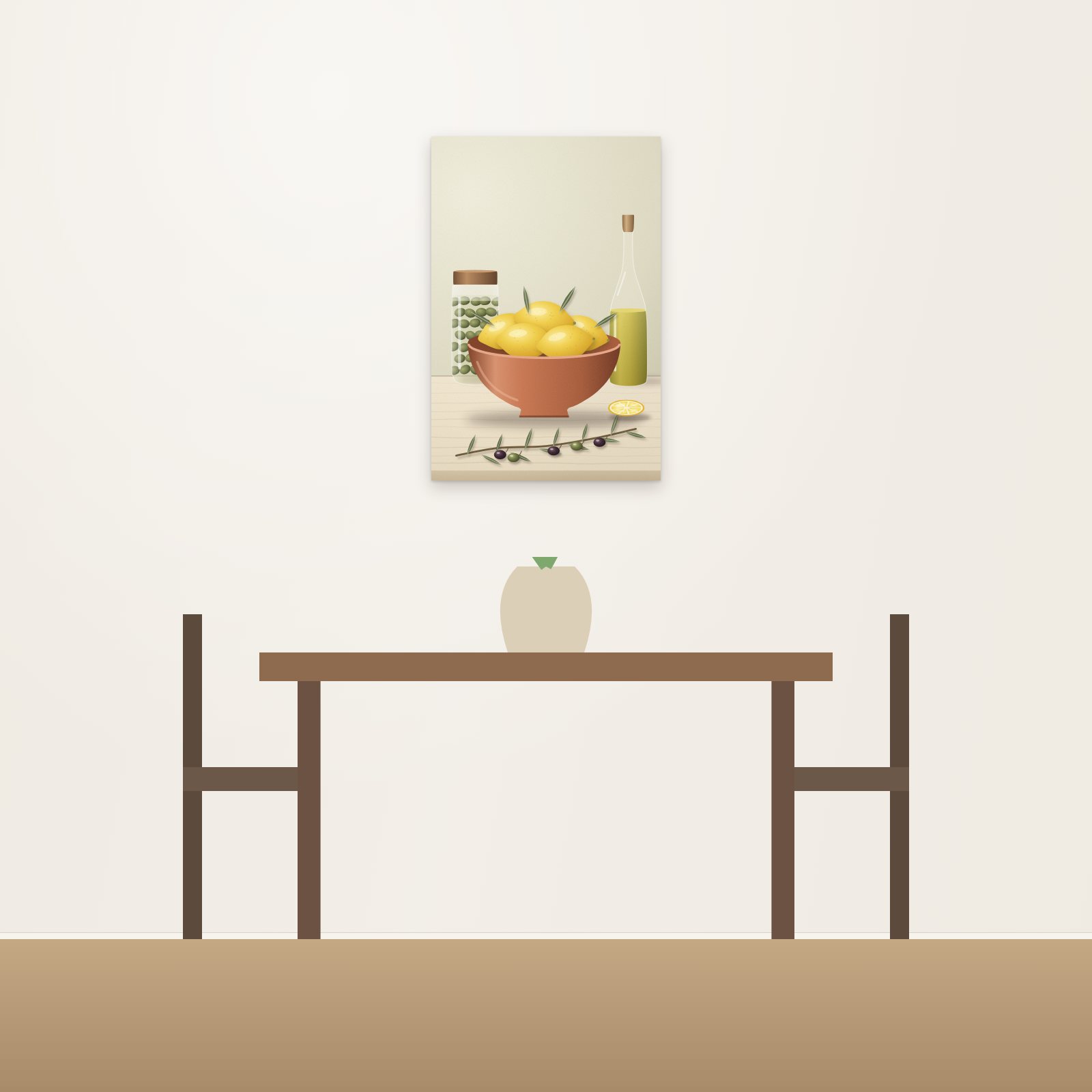Lemons and Olives Acoustic Art Panel - Acoustic Art Panels