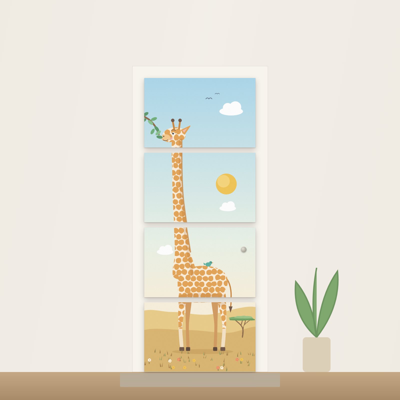 Tall Giraffe Acoustic Door Art - Acoustic Door Art