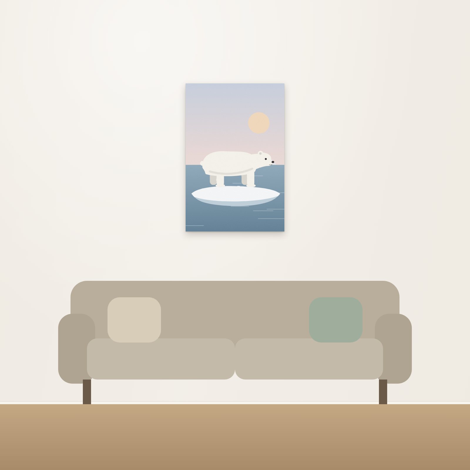 Polar Bear Floe Acoustic Art Panel - Acoustic Art Panels