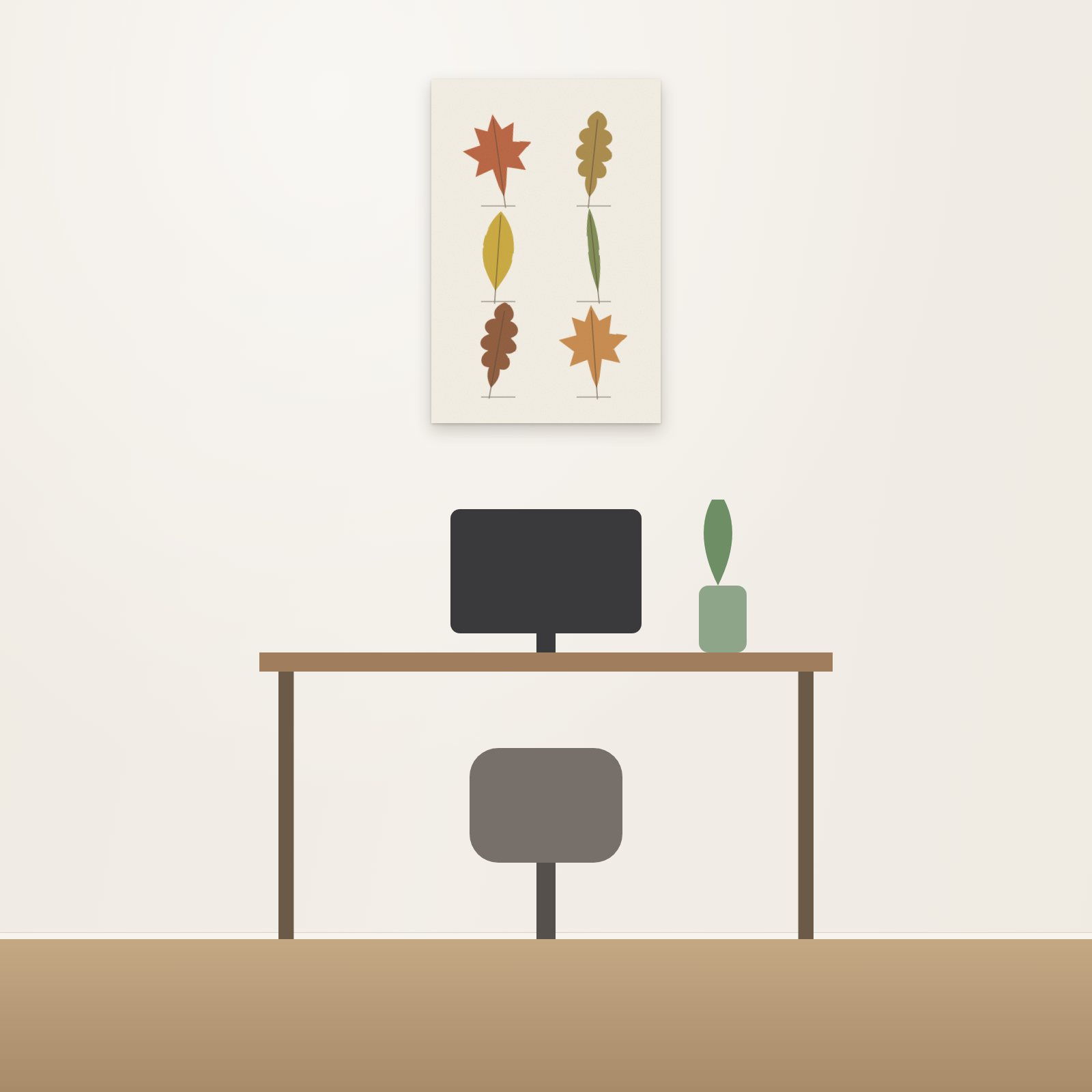Pressed Leaves Acoustic Art Panel - Acoustic Art Panels