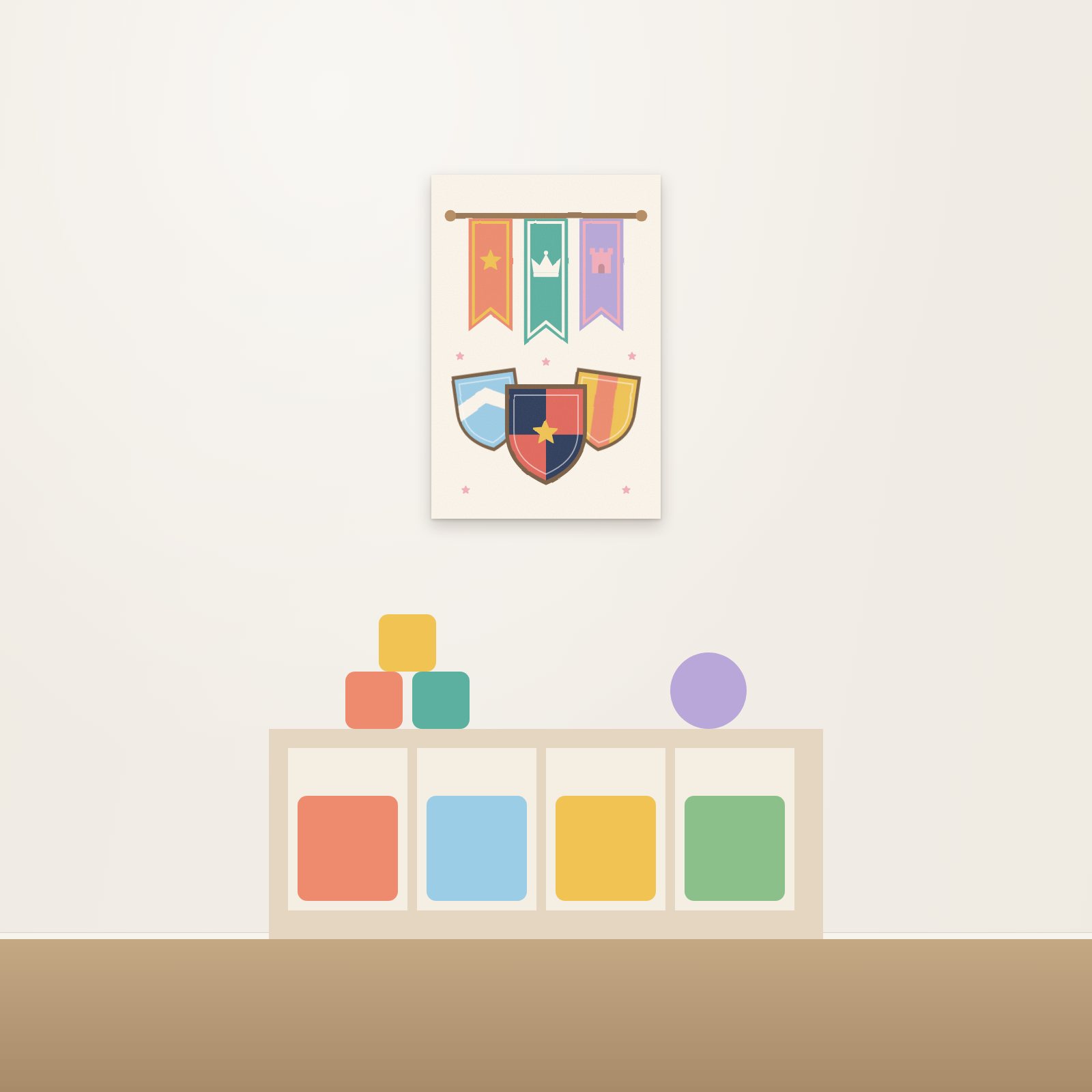 Banners and Shields Acoustic Art Panel - Acoustic Art Panels