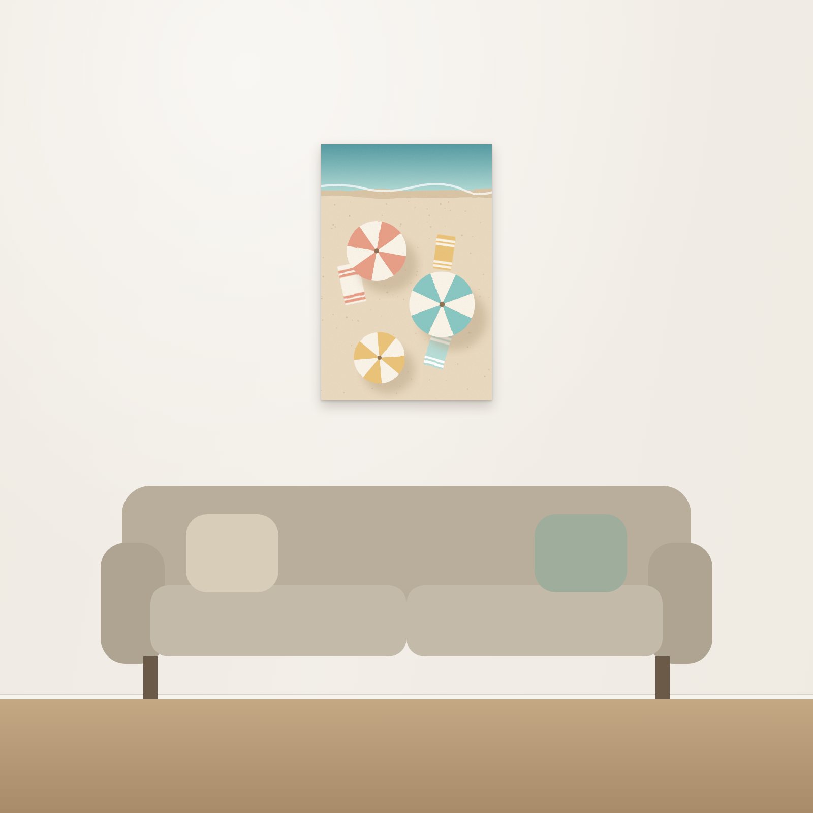 Beach Umbrellas Acoustic Art Panel - Acoustic Art Panels