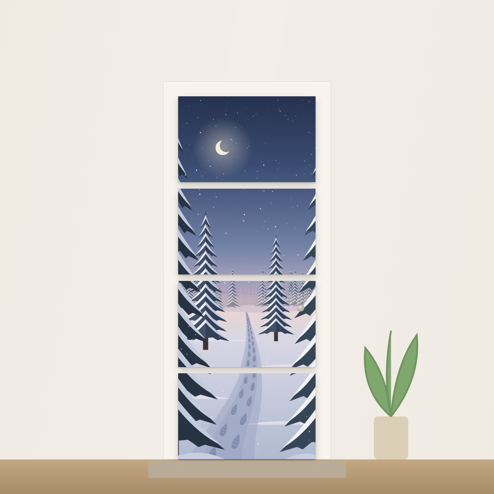 Snowshoe Trail Acoustic Door Art - Acoustic Door Art